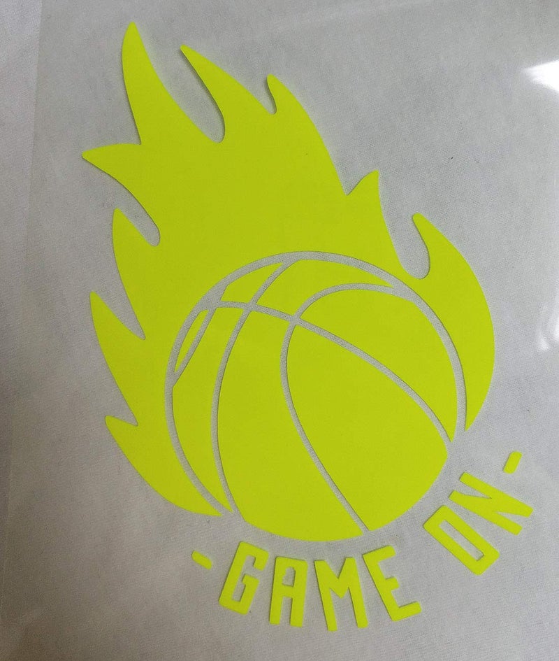 FUNKAKA Neon Yellow HTV Heat Transfer Vinyl Rolls, 12" x 9ft Fluorescent Yellow Iron on Vinyl for T-Shirt, Stretchy PU HTV Vinyl for All Cutter Machines Easy to Cut & Weed for Heat Vinyl Design - Image 5